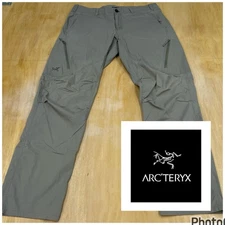 Arcteryx Stowe Pants Mens 34x31 Trim Fit Cotton Blend Stretch Lightweight Tan