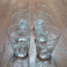 Vintage Libbey Chivalry Hammered Juice Glasses| 6 oz| Set of 6| New-old stock 