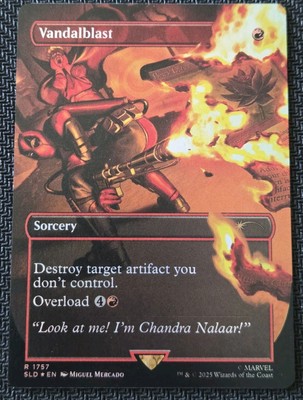 MTG Vandalblast SLD 1757 Near Mint Rainbow Foil Secret Lair Marvel Deadpool Rare