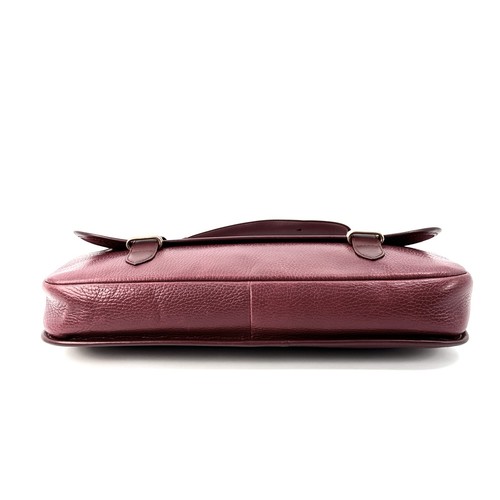 Cartier Brief Case Business Bag Document Case Bordeaux Red Leather Authentic - Picture 6 of 24