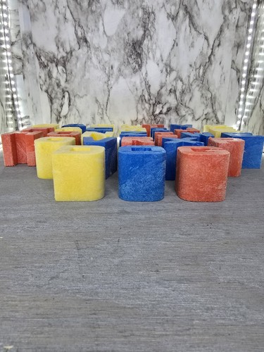 1971 Mattel Tuff Stuff Hard Plastic Chunky Alphabet Blocks- Set Of 26 - Picture 7 of 7