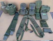 USGI ALICE WEB GEAR LBE SET w/ IFAK POUCH BIANCHI PISTOL MAG POUCH M12 HOLSTER