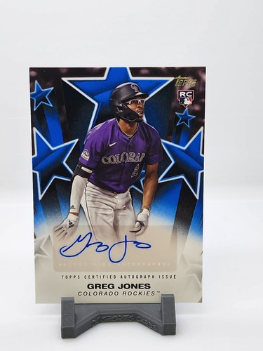Greg Jones 2025 Topps Series 2 Baseball Stars Rookie Auto Blue 009/150 Rockies