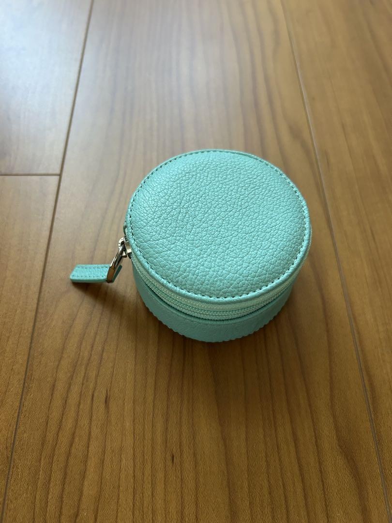 Tiffany Round Jewelry Storage Case for Rings Earrings Necklaces