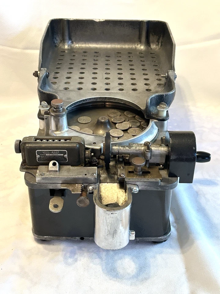 复古 Downey Johnson 约翰逊票价盒 手摇硬币杯 型号 20-PH — 第 3/4 张图片