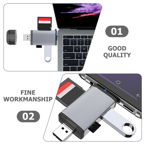 Micro USB Card Writer Multipurpose USB C Memory Card Reader OTG Phone Adapter - Picture 8 of 12
