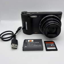 Samsung Digital Camera WB150F 14.2MP Black Tested batt, charger cable & SD card