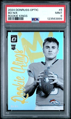 2024 PANINI DONRUSS OPTIC ROOKIE KINGS #6 BO NIX ROOKIE RC PSA 9