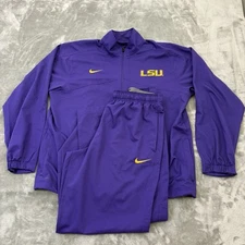 Nike LSU Tigers Track Suit Men's XL Team Issued #58 Jacket Pants Lightweight