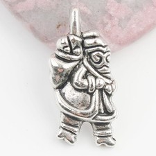22x10mm Tibetan Silver color Christmas Santa design charms 12pcs EF0028