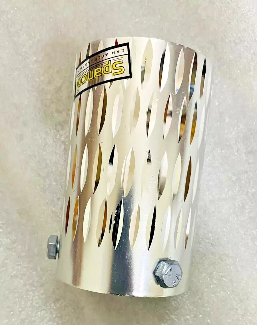 Fits Universal Inlet Car Exhaust Silencer Pipe Tail Muffler Aluminium Silver