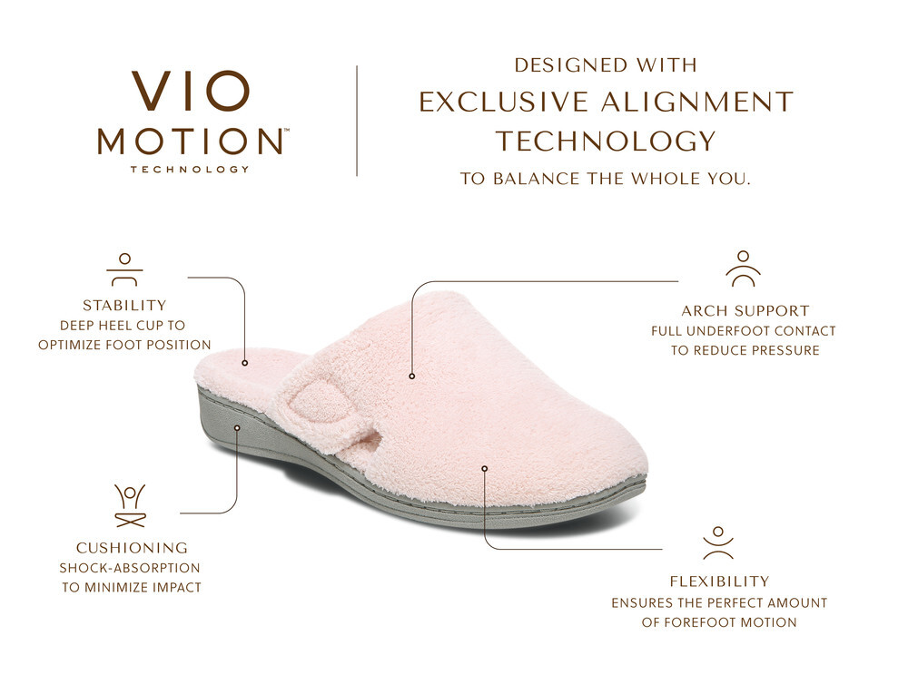 Vionic Indulge Gemma Slippers Womens Mule Arch Support Plantar Faciitis ...