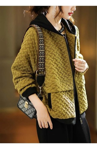 Design Women's Jacket Casual Coat Hooded Zip Loose Fashion Comfort Elegant - Bild 11 von 26