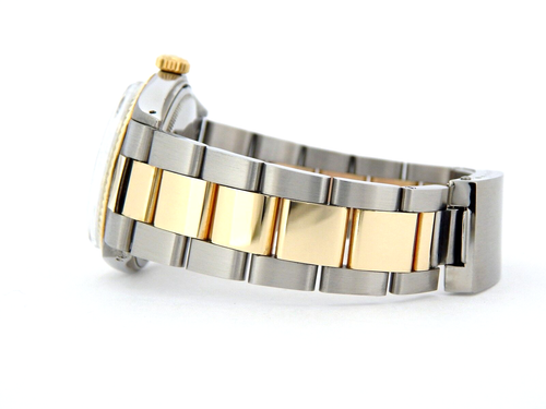 Rolex Datejust para hombre 2 tonos oro acero inoxidable bisel acanalado esfera de champán 1601 - Imagen 3 de 5