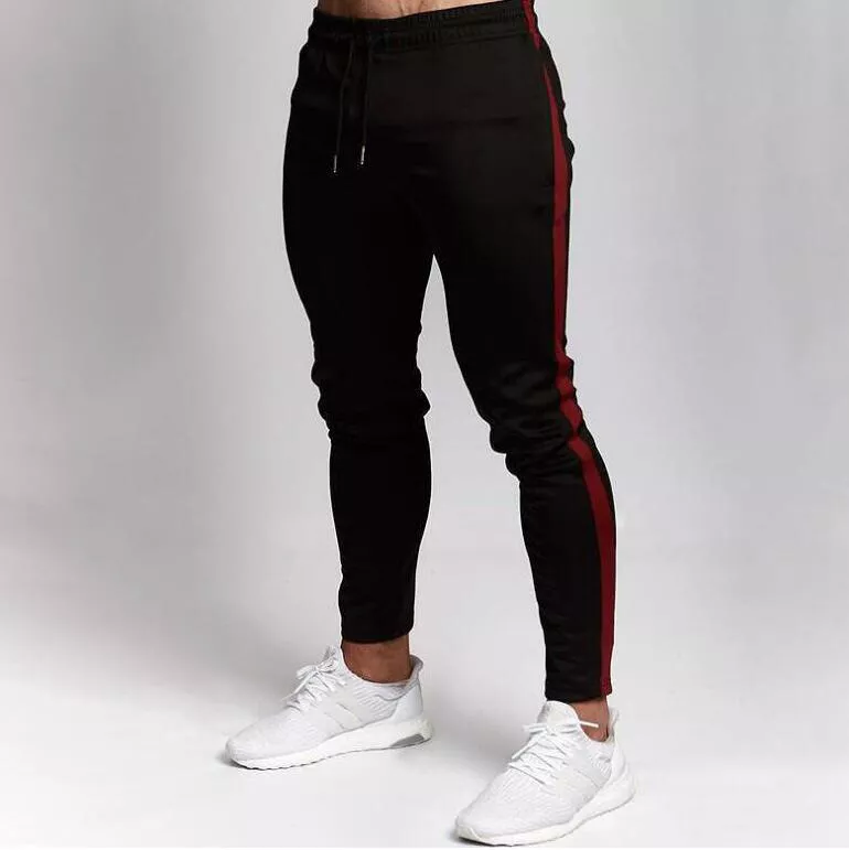 Men Skinny Slim Gym Workout Joggers Pants Sweatpants Fit Sports