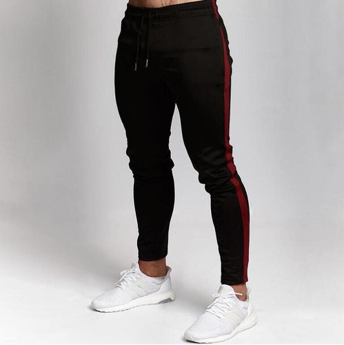 Men Skinny Slim Gym Workout Joggers Pants Sweatpants Fit Sports Trousers Bottoms - Picture 5 of 15