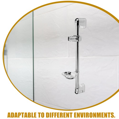 Mounted Shower Bar Bathroom Shower Head Holder Shower Riser Rail Replacement - Picture 6 of 12