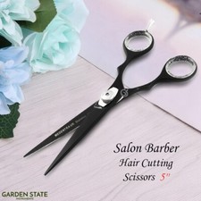 Black Color Barber Haircut Scissors 5.0'' Sharp Razor Hairdressing Beauty Shears