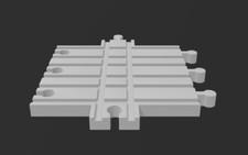 3D Printed Wooden Train Track - 1 Crossing 3