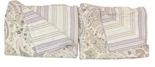 Ralph Lauren Set Of 2 Pillow Shams Lavender PAISLEY Design Zippered