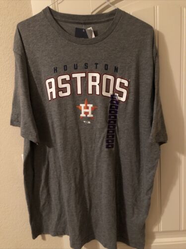 Houston Astros Majestic T Shirt Mens Size XXL Grey Short Sleeve New With Tags
