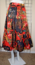 Vintage Western Skirt Size S/M 70s Handmade Cowboys Indians Prairie Scenes