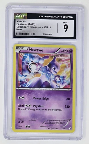Mewtwo Holo (53/113) CGC 9 (2013) Pokemon B&W: Legendary Treasures Set