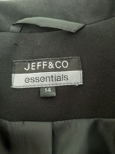 New Jeff & Co Essentials Suit Jacket Blazer In Black. Size 14 UK - Picture 3 of 3