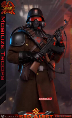 FLAGSET FS-73046 ソビエト連邦機動隊 1/6 フィギュア FLAGSET FS-73046 1/6 Red Alert Soviet Soldier 12''Action