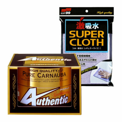 (194,50 /kg) SOFT99 Authentic Premium Carnauba Wachs Wax 200g + Mikrofasertuch