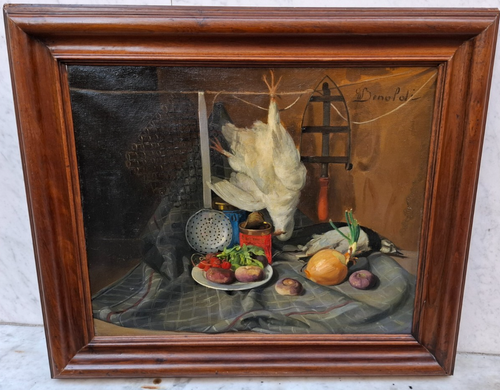 STAUDACHER ARTE-WALTER BENOLDI -PARMA-1914-1985 'NATURA MORTA CON CACCIAGIONE' - Foto 2 di 6