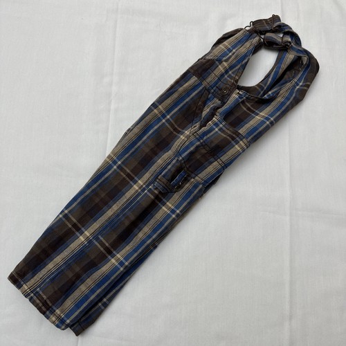 Toddler Oshkosh B’gosh Vestbak Overalls Size 18 Months. Brown Blue Plaid. - Picture 9 of 11