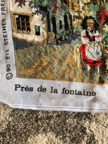 Royal Paris finished tapestry France Alsace Colmar près de la Fontaine dirndl - Imagen 2 de 10