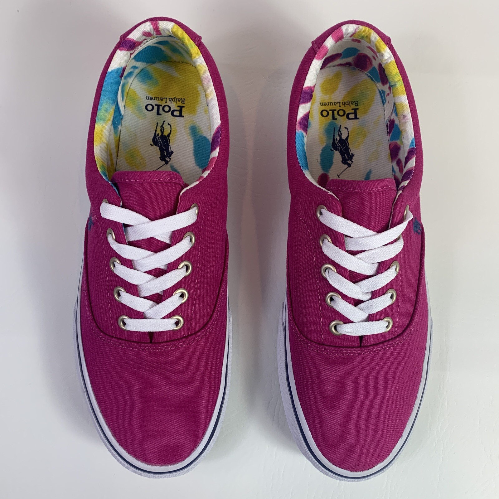 Polo Ralph Lauren Keaton Pony Sneakers Scarpe Tie Dye Rosa Vivace Uomo Taglia 9 5 NUOVE