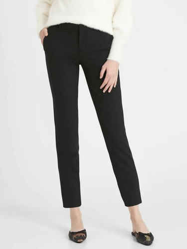 Banana Republic Avery Straight-Fit Ankle Trousers Pink UK 6 LN120 AA 05 - Picture 3 of 4