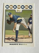 2008 TOPPS MANNY PARRA #481 PITCHER MILWAUKEE BREWERS BASEBALL CARD
