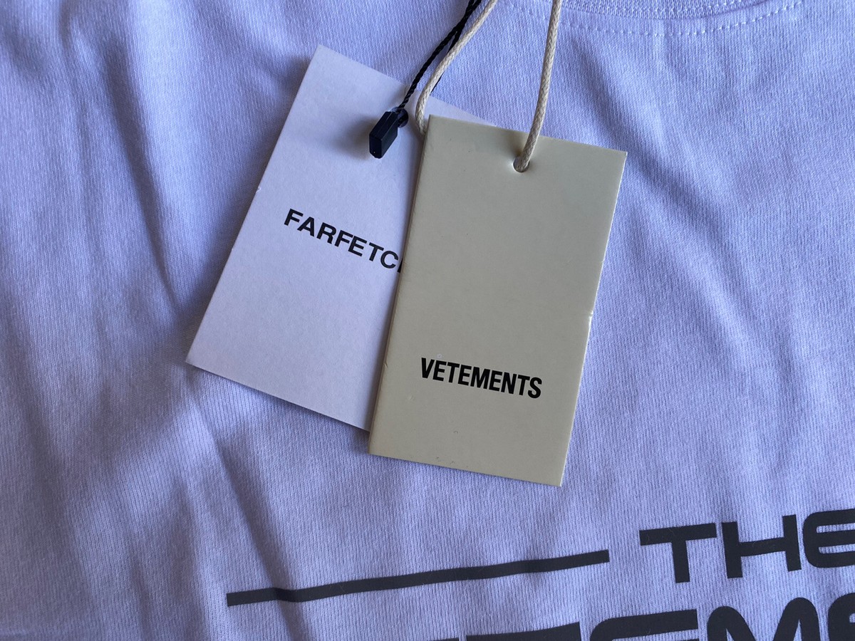 Farfetch Vetements Logo Shirt Brand New Tagged Bagged The