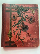 1912 Antique Victorian Album Photo Post Card Empty 1912