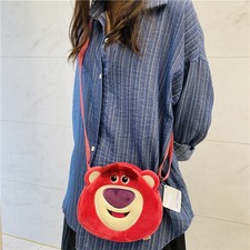 lotso bear rose plush shoulder bag cross body Satchel kids wallet unisexgift