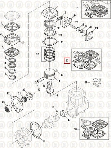 Compressor Head Repair Kit for a Holset QE 296 PAI # 220039 Ref# Cummins 3803767 - Picture 5 of 10