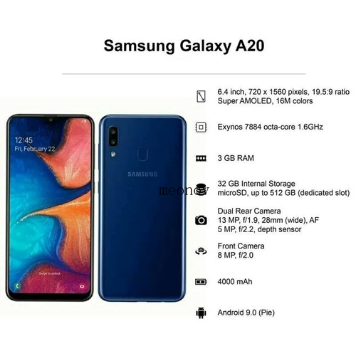 Samsung Galaxy A20 SM-A205U 32GB 4G LTE Unlocked Android Smartphone New Sealed - 第 8/21 張圖片
