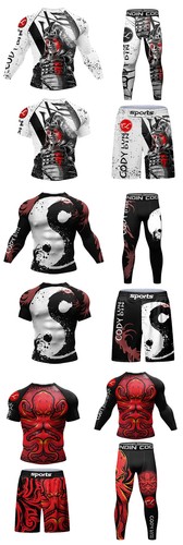 Popular Anime Surf Clothing BJJ MMA Cartoon Rash Guard Diving T-Shirt GYM Top - Imagen 15 de 27