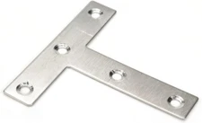 Stainless Steel Flat Repair Plate T Brackets Mending Plate 10Pcs 3.14" X 3.14"
