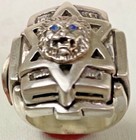  Lion of Judah Star of David Sterling silver,X- Lge ring — photo 2