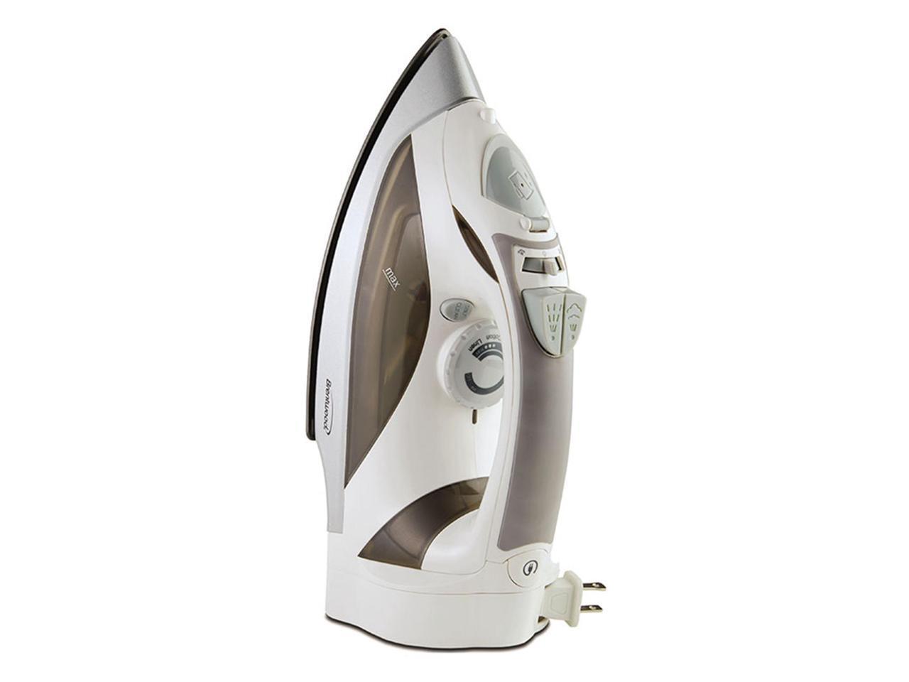 BRENTWOOD MPI-59W Steam Iron with Retractable Cord, White