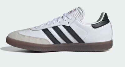 Size 9.5 - Adidas Samba Indoor White Black Gum for sale online | eBay