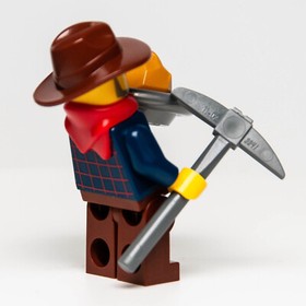NEW LEGO Western Gold Miner Prospector Minifigure (ww025) 45023 w/ Nugget & Pan
