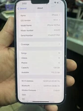 Apple iPhone 14 Plus A2632 - 128 GB - Blue (Spectrum Mobile Only)