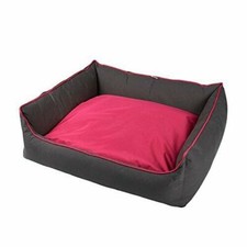 Totally Pooched Explore Bolster Dog Bed, Pink, Medium