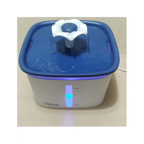 VEKEN Pet Drinking Fountain Cat Dog 2.8L/95oz White Blue WM663X1 6 Filters VIDEO - Video 1 of 1